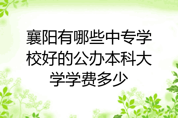 襄阳有哪些中专学校好的公办本科大学学费多少