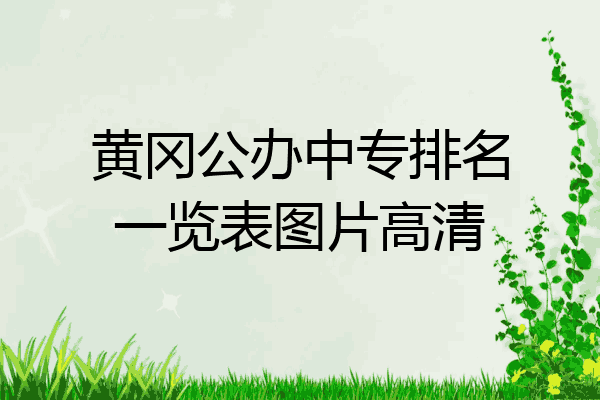 黄冈公办中专排名一览表图片高清