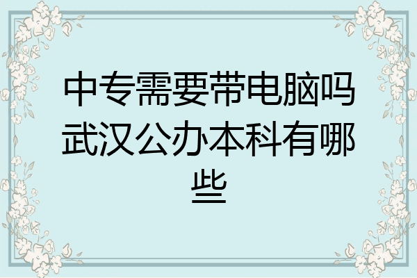 中专需要带电脑吗武汉公办本科有哪些