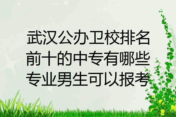 武汉公办卫校排名前十的中专有哪些专业男生可以报考