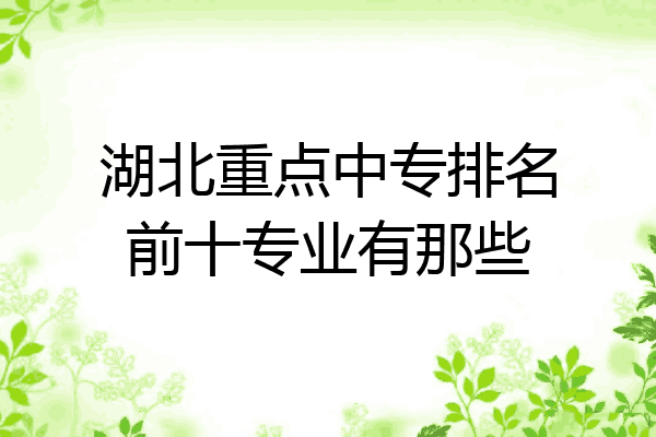 湖北重点中专排名前十专业有那些