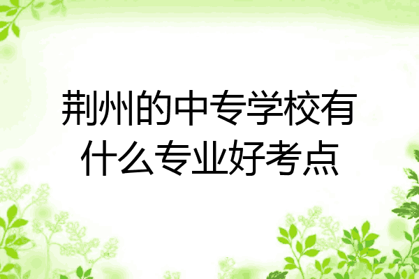 荆州的中专学校有什么专业好考点