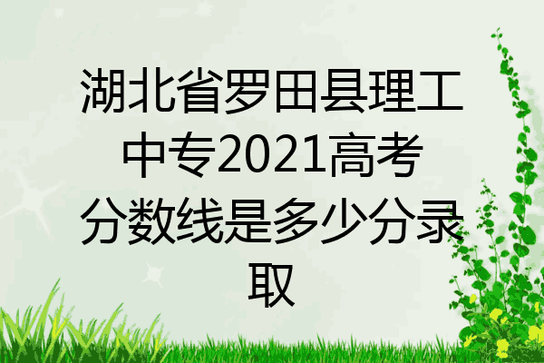 湖北省罗田县理工中专2021高考分数线是多少分录取