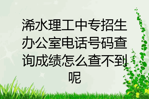 浠水理工中专招生办公室电话号码查询成绩怎么查不到呢