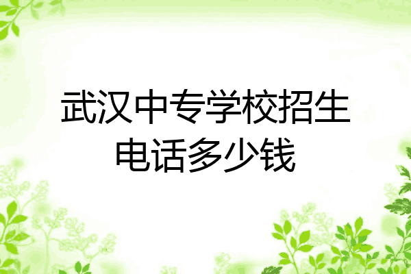 武汉中专学校招生电话多少钱