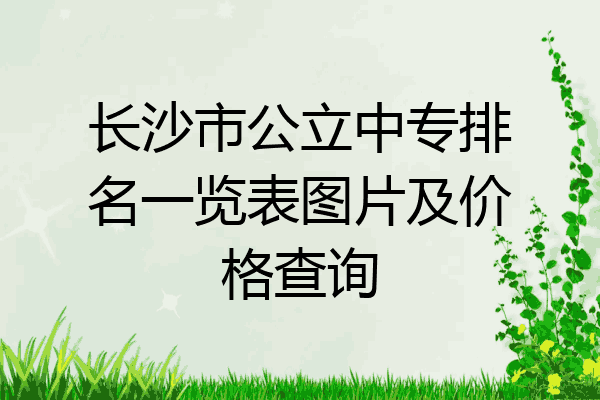 长沙市公立中专排名一览表图片及价格查询