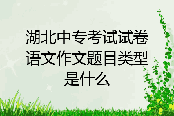 湖北中专考试试卷语文作文题目类型是什么