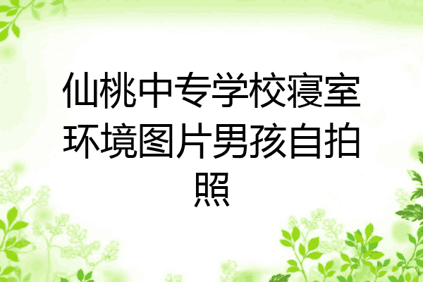 仙桃中专学校寝室环境图片男孩自拍照