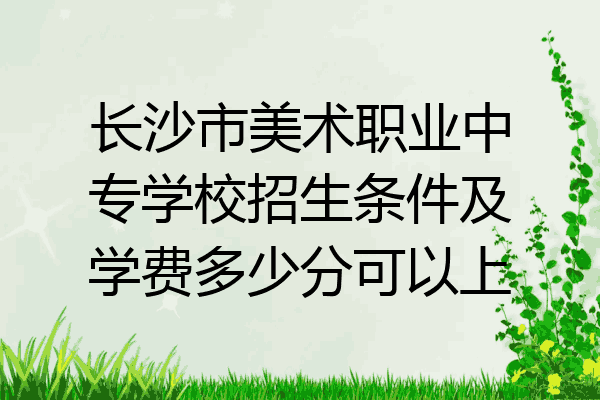 长沙市美术职业中专学校招生条件及学费多少分可以上