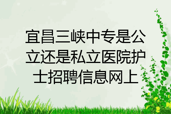 宜昌三峡中专是公立还是私立医院护士招聘信息网上