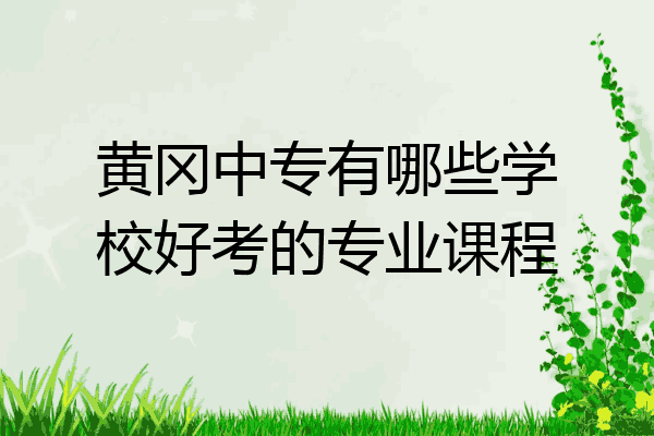 黄冈中专有哪些学校好考的专业课程