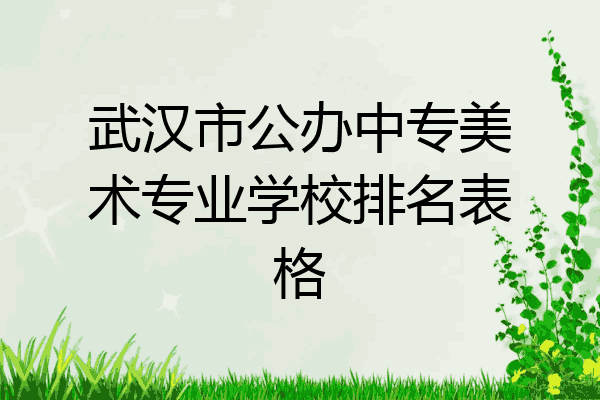 武汉市公办中专美术专业学校排名表格