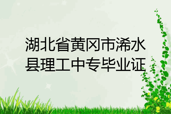 湖北省黄冈市浠水县理工中专毕业证