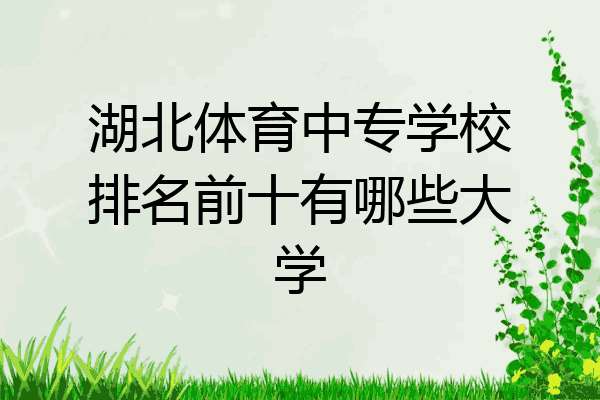 湖北体育中专学校排名前十有哪些大学
