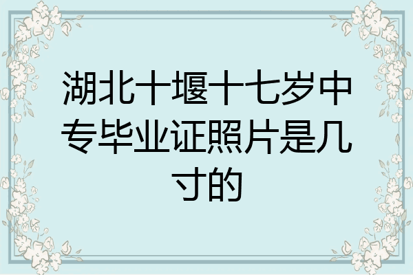 湖北十堰十七岁中专毕业证照片是几寸的