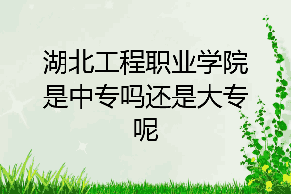 湖北工程职业学院是中专吗还是大专呢