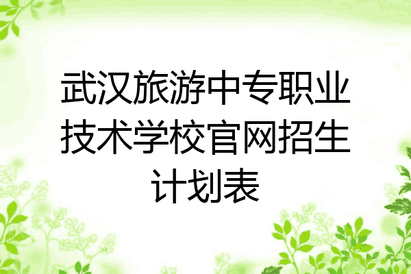 武汉旅游中专职业技术学校官网招生计划表