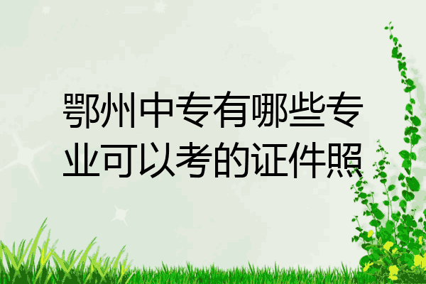鄂州中专有哪些专业可以考的证件照