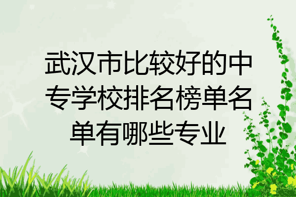 武汉市比较好的中专学校排名榜单名单有哪些专业