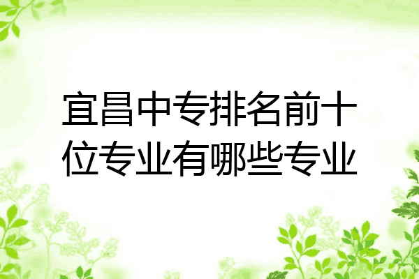 宜昌中专排名前十位专业有哪些专业