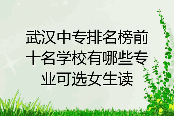 武汉中专排名榜前十名学校有哪些专业可选女生读