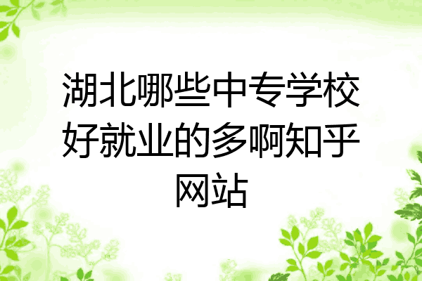 湖北哪些中专学校好就业的多啊知乎网站