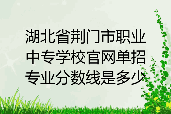湖北省荆门市职业中专学校官网单招专业分数线是多少