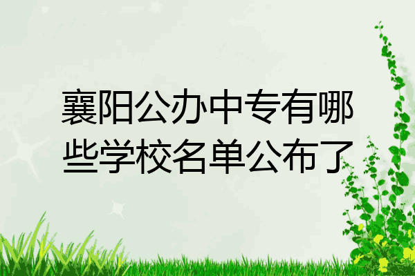 襄阳公办中专有哪些学校名单公布了