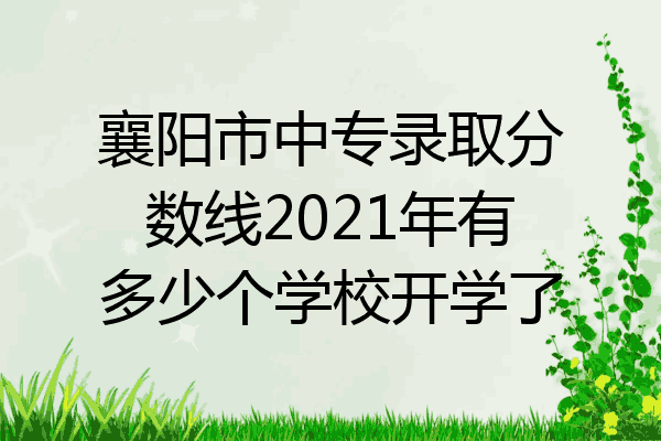襄阳市中专录取分数线2021年有多少个学校开学了