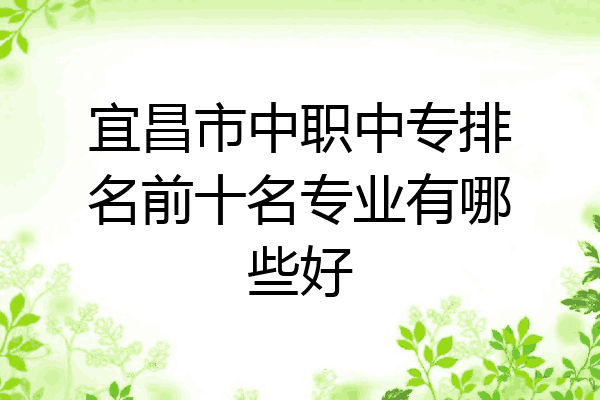 宜昌市中职中专排名前十名专业有哪些好