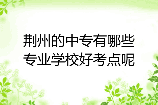 荆州的中专有哪些专业学校好考点呢