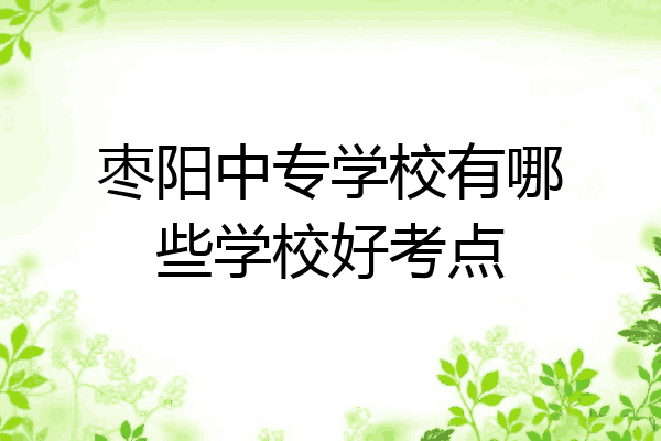 枣阳中专学校有哪些学校好考点