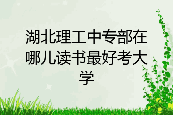 湖北理工中专部在哪儿读书最好考大学