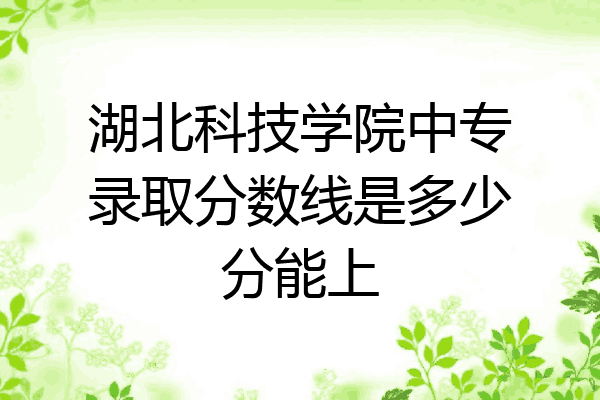 湖北科技学院中专录取分数线是多少分能上