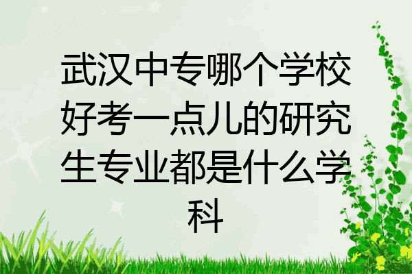 武汉中专哪个学校好考一点儿的研究生专业都是什么学科