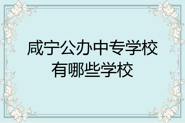咸宁公办中专学校有哪些学校