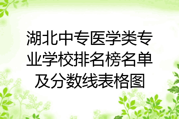 湖北中专医学类专业学校排名榜名单及分数线表格图