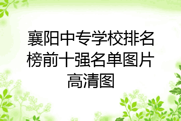 襄阳中专学校排名榜前十强名单图片高清图