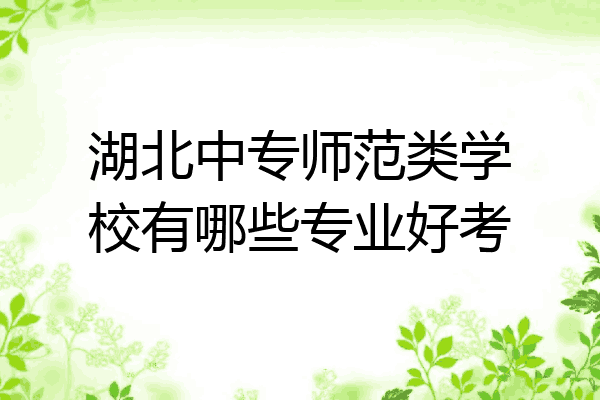 湖北中专师范类学校有哪些专业好考