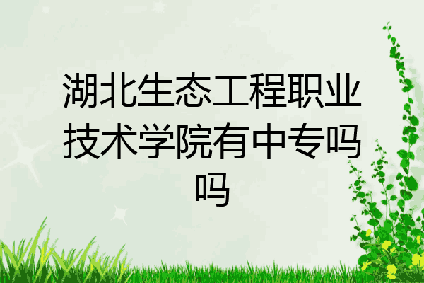 湖北生态工程职业技术学院有中专吗吗