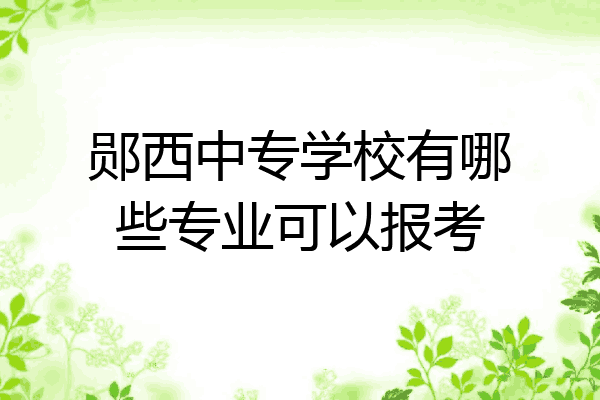 郧西中专学校有哪些专业可以报考
