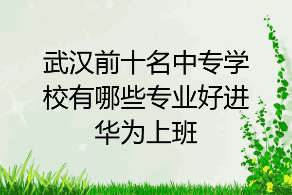 武汉前十名中专学校有哪些专业好进华为上班
