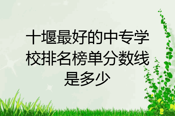 十堰最好的中专学校排名榜单分数线是多少