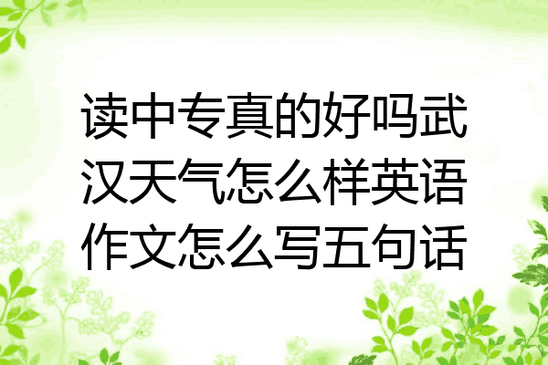 读中专真的好吗武汉天气怎么样英语作文怎么写五句话