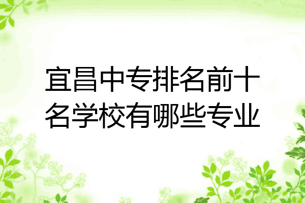 宜昌中专排名前十名学校有哪些专业