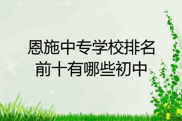 恩施中专学校排名前十有哪些初中