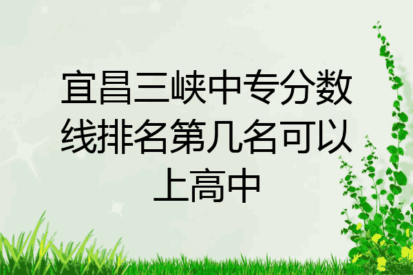 宜昌三峡中专分数线排名第几名可以上高中