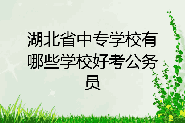 湖北省中专学校有哪些学校好考公务员