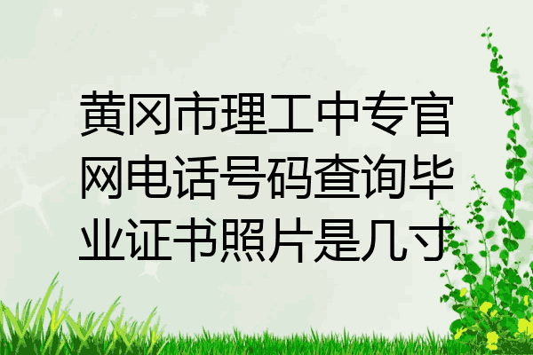黄冈市理工中专官网电话号码查询毕业证书照片是几寸