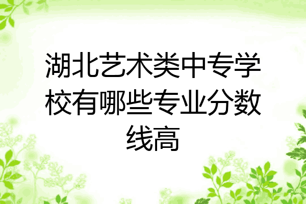 湖北艺术类中专学校有哪些专业分数线高